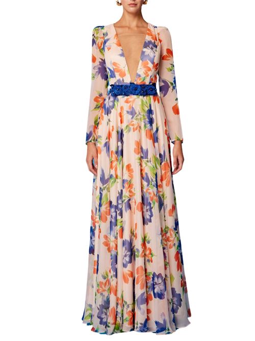 Abito nude in chiffon Carla Ruiz | 5142292
